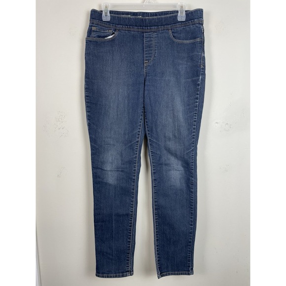 Levis Shaping Jeggings Womens 10 30W Stretch Pull On Blue Jeans Leggings Red Tab - Picture 2 of 9